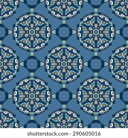 Seamless pattern ethnic style. Vintage decorative texture. Indian, arabic motive.
