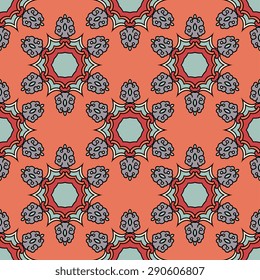 Seamless pattern ethnic style. Vintage decorative texture. Indian, arabic motive.