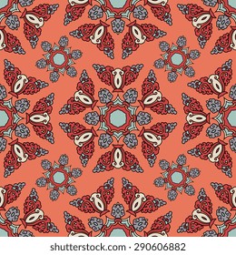 Seamless pattern ethnic style. Vintage decorative texture. Indian, arabic motive.