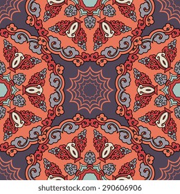 Seamless pattern ethnic style. Vintage decorative texture. Indian, arabic motive.