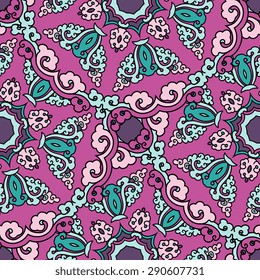 Seamless pattern ethnic style. Vintage decorative texture. Indian, arabic motive.