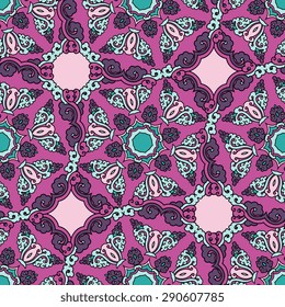 Seamless pattern ethnic style. Vintage decorative texture. Indian, arabic motive.