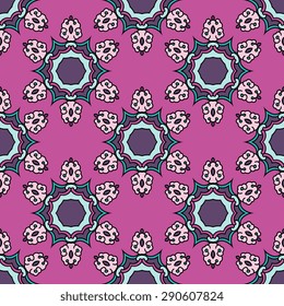 Seamless pattern ethnic style. Vintage decorative texture. Indian, arabic motive.