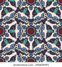 Seamless pattern ethnic style. Vintage decorative texture. Indian, arabic motive.