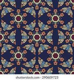 Seamless pattern ethnic style. Vintage decorative texture. Indian, arabic motive.