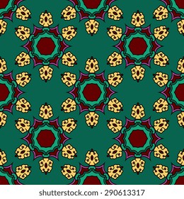 Seamless pattern ethnic style. Vintage decorative texture. Indian, arabic motive.