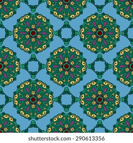 Seamless pattern ethnic style. Vintage decorative texture. Indian, arabic motive.