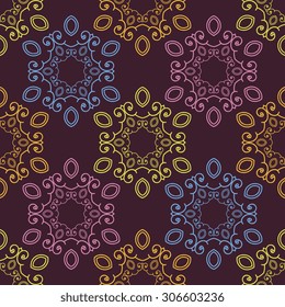 Seamless pattern ethnic style. Vintage decorative texture. Indian, arabic motive.