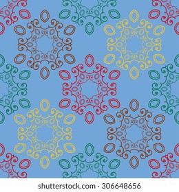 Seamless pattern ethnic style. Vintage decorative texture. Indian, arabic motive.