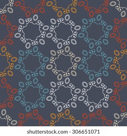 Seamless pattern ethnic style. Vintage decorative texture. Indian, arabic motive.