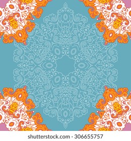 Seamless pattern ethnic style. Vintage decorative texture. Indian, arabic motive.