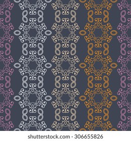 Seamless pattern ethnic style. Vintage decorative texture. Indian, arabic motive.