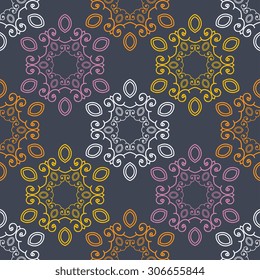 Seamless pattern ethnic style. Vintage decorative texture. Indian, arabic motive.