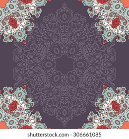 Seamless pattern ethnic style. Vintage decorative texture. Indian, arabic motive.