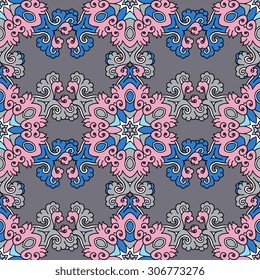 Seamless pattern ethnic style. Vintage decorative texture. Indian, arabic motive.