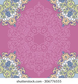 Seamless pattern ethnic style. Vintage decorative texture. Indian, arabic motive.