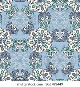 Seamless pattern ethnic style. Vintage decorative texture. Indian, arabic motive.