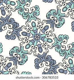 Seamless pattern ethnic style. Vintage decorative texture. Indian, arabic motive.