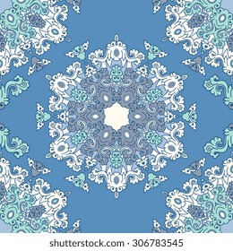 Seamless pattern ethnic style. Vintage decorative texture. Indian, arabic motive.