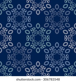 Seamless pattern ethnic style. Vintage decorative texture. Indian, arabic motive.