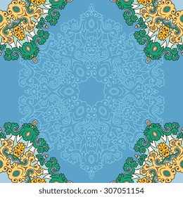 Seamless pattern ethnic style. Vintage decorative texture. Indian, arabic motive.