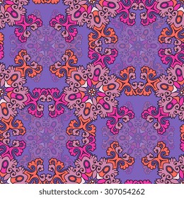 Seamless pattern ethnic style. Vintage decorative texture. Indian, arabic motive.
