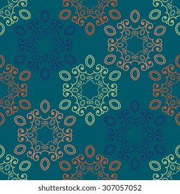 Seamless pattern ethnic style. Vintage decorative texture. Indian, arabic motive.