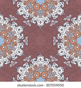 Seamless pattern ethnic style. Vintage decorative texture. Indian, arabic motive.