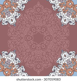Seamless pattern ethnic style. Vintage decorative texture. Indian, arabic motive.