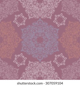 Seamless pattern ethnic style. Vintage decorative texture. Indian, arabic motive.