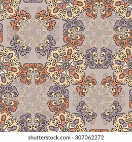 Seamless pattern ethnic style. Vintage decorative texture. Indian, arabic motive.