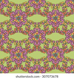 Seamless pattern ethnic style. Vintage decorative texture. Indian, arabic motive.