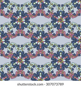 Seamless pattern ethnic style. Vintage decorative texture. Indian, arabic motive.