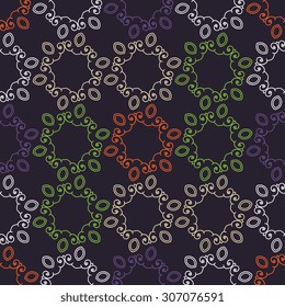 Seamless pattern ethnic style. Vintage decorative texture. Indian, arabic motive.