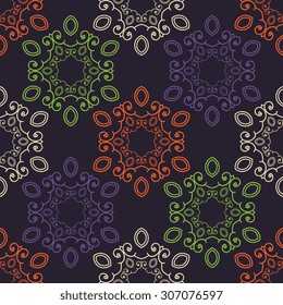 Seamless pattern ethnic style. Vintage decorative texture. Indian, arabic motive.