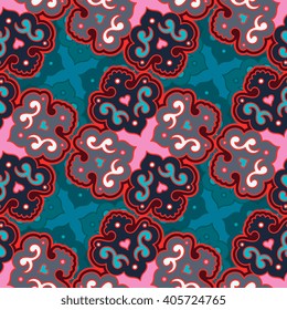 Seamless pattern ethnic style. Vintage decorative texture. Indian, arabic motive.
