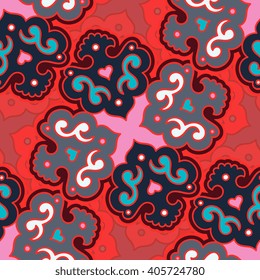 Seamless pattern ethnic style. Vintage decorative texture. Indian, arabic motive.