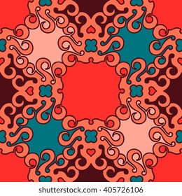 Seamless pattern ethnic style. Vintage decorative texture. Indian, arabic motive.