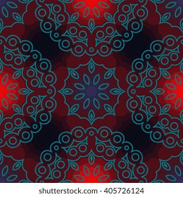 Seamless pattern ethnic style. Vintage decorative texture. Indian, arabic motive.