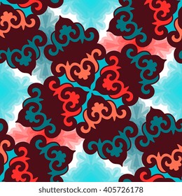 Seamless pattern ethnic style. Vintage decorative texture. Indian, arabic motive.