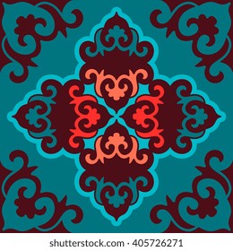Seamless pattern ethnic style. Vintage decorative texture. Indian, arabic motive.