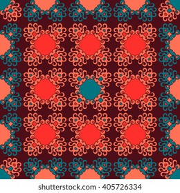 Seamless pattern ethnic style. Vintage decorative texture. Indian, arabic motive.