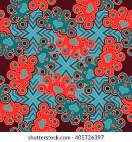 Seamless pattern ethnic style. Vintage decorative texture. Indian, arabic motive.