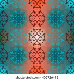 Seamless pattern ethnic style. Vintage decorative texture. Indian, arabic motive.