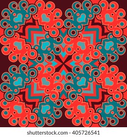 Seamless pattern ethnic style. Vintage decorative texture. Indian, arabic motive.