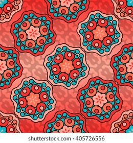 Seamless pattern ethnic style. Vintage decorative texture. Indian, arabic motive.