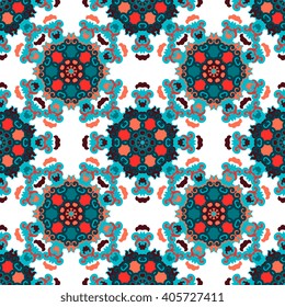 Seamless pattern ethnic style. Vintage decorative texture. Indian, arabic motive.
