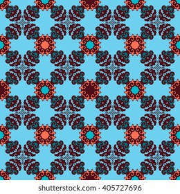 Seamless pattern ethnic style. Vintage decorative texture. Indian, arabic motive.