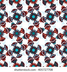 Seamless pattern ethnic style. Vintage decorative texture. Indian, arabic motive.