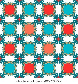 Seamless pattern ethnic style. Vintage decorative texture. Indian, arabic motive.
